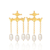 Pearl Bead Drop Earrings