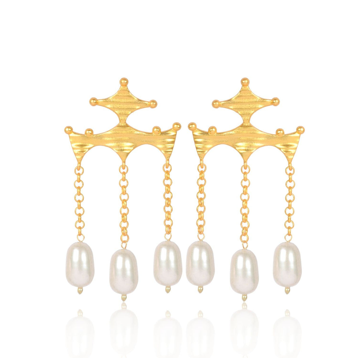 Pearl Bead Drop Earrings