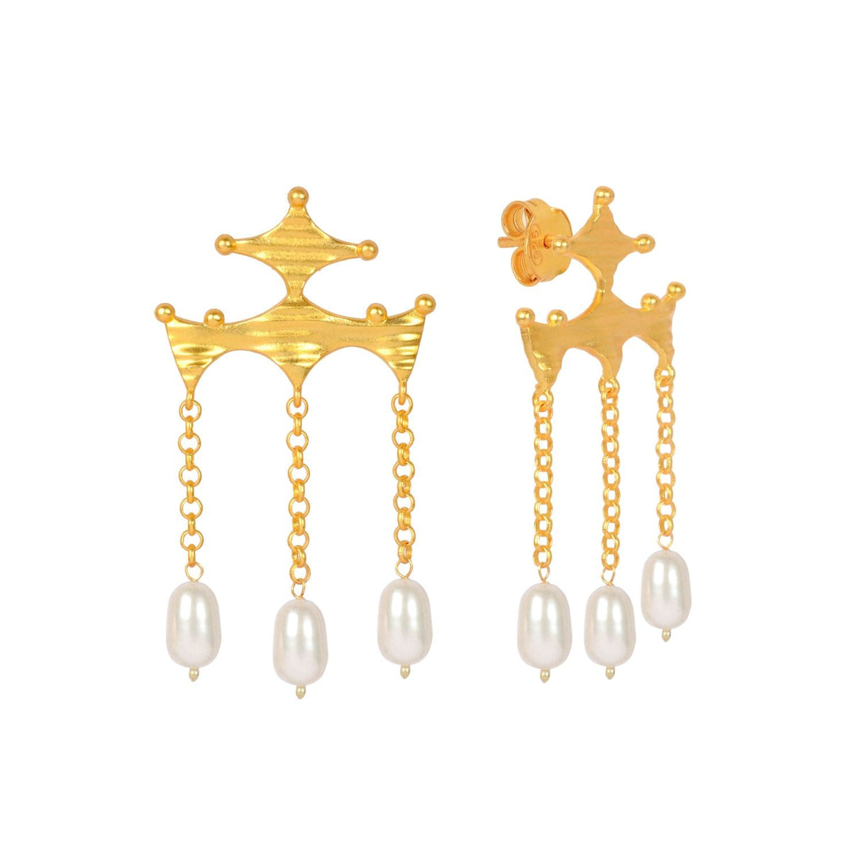 Pearl Bead Drop Earrings