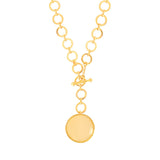 Sparkling White Crystal Pendant With Loop Chain & T Lock