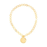 Sparkling White Crystal Pendant With Loop Chain & T Lock