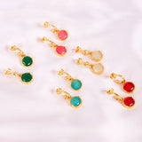 Dazzling Ruby Red Crystal Hoop Earrings
