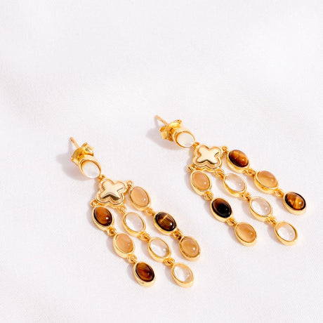 Earthy Tone Chandelier Earrings