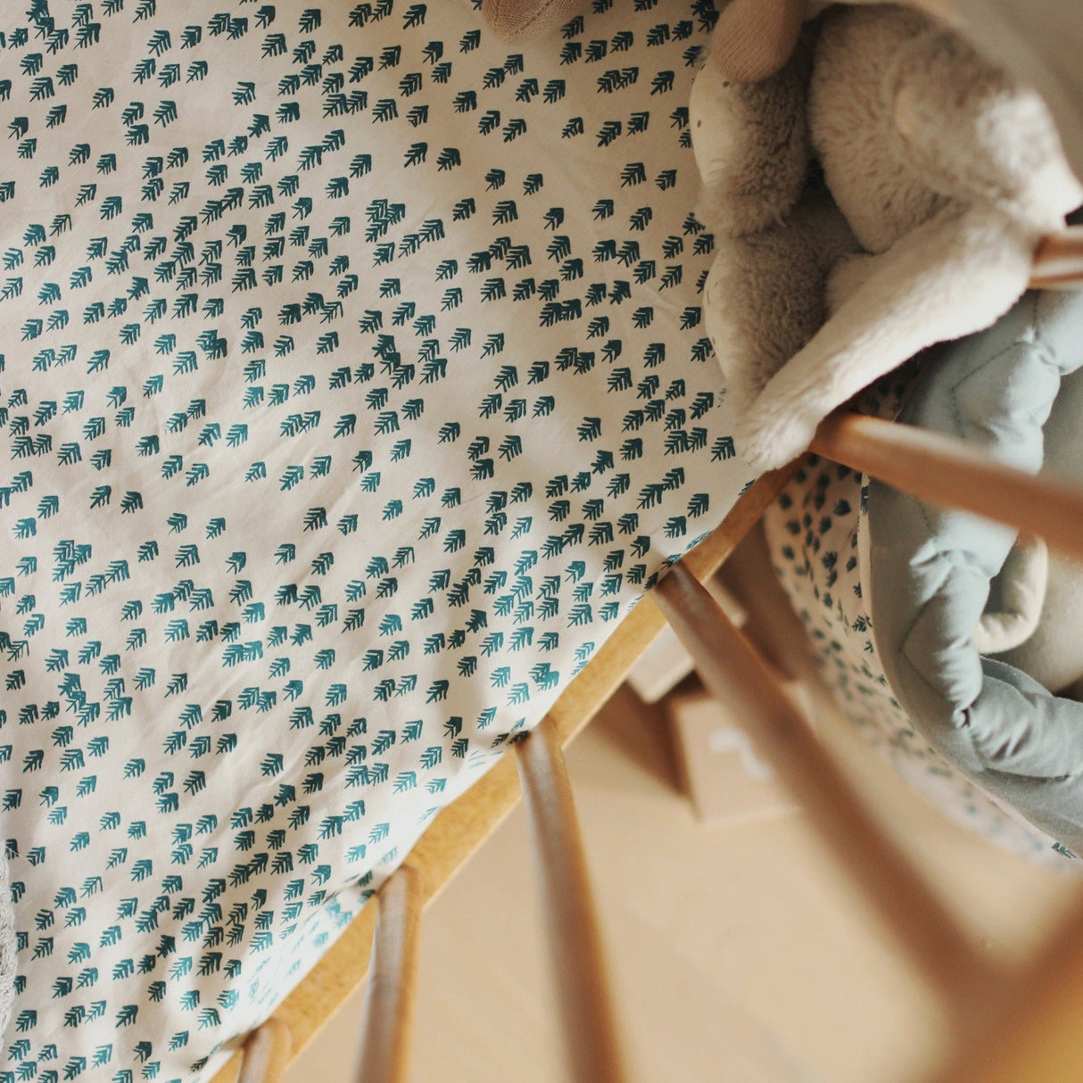Cotbed Fitted Sheet - Nordic Forest