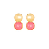 Glossy Gold & Blushing Pink Stud