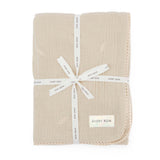Embroidered Muslin Blanket - Grasslands, Milky White