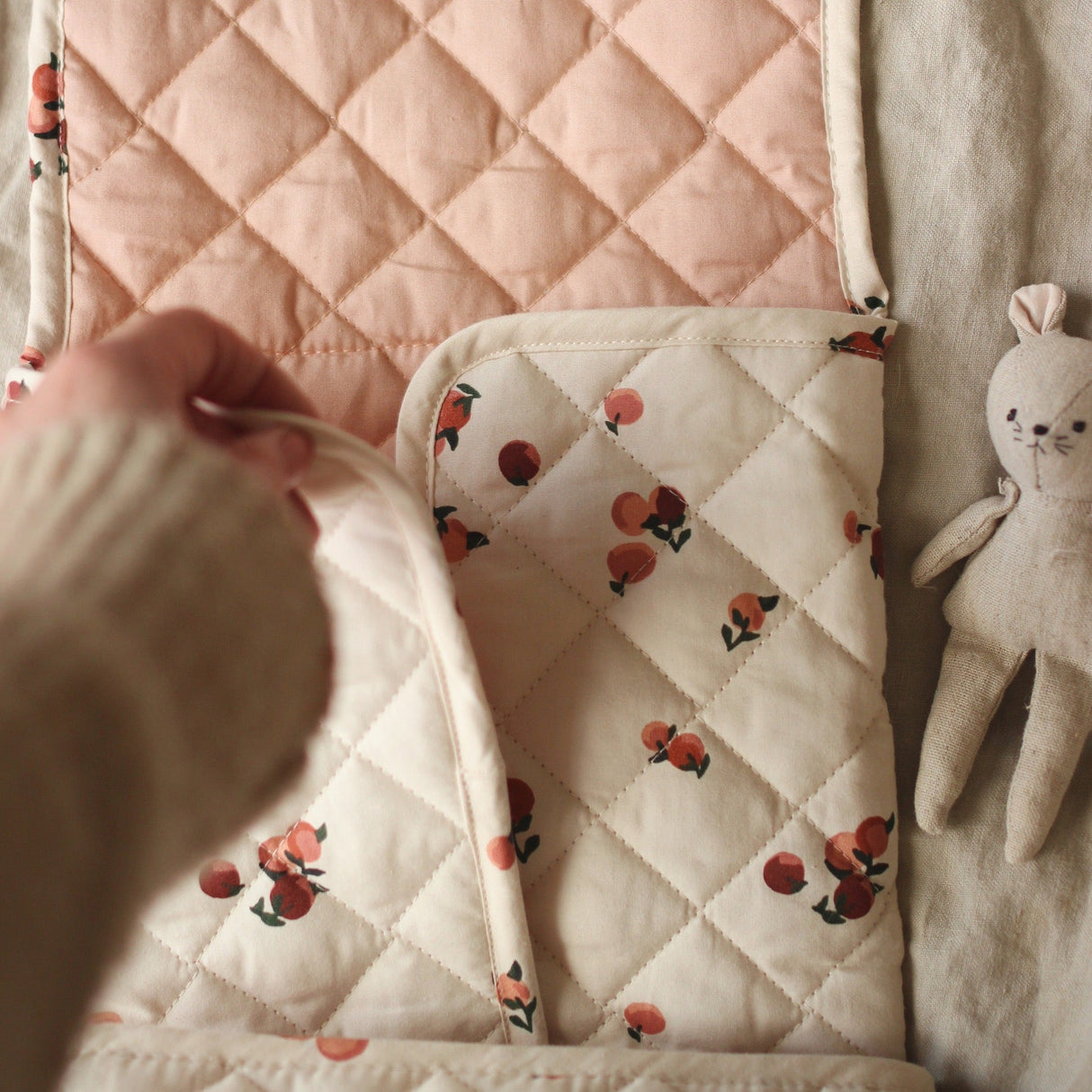 Travel Baby Changing Mat - Peaches
