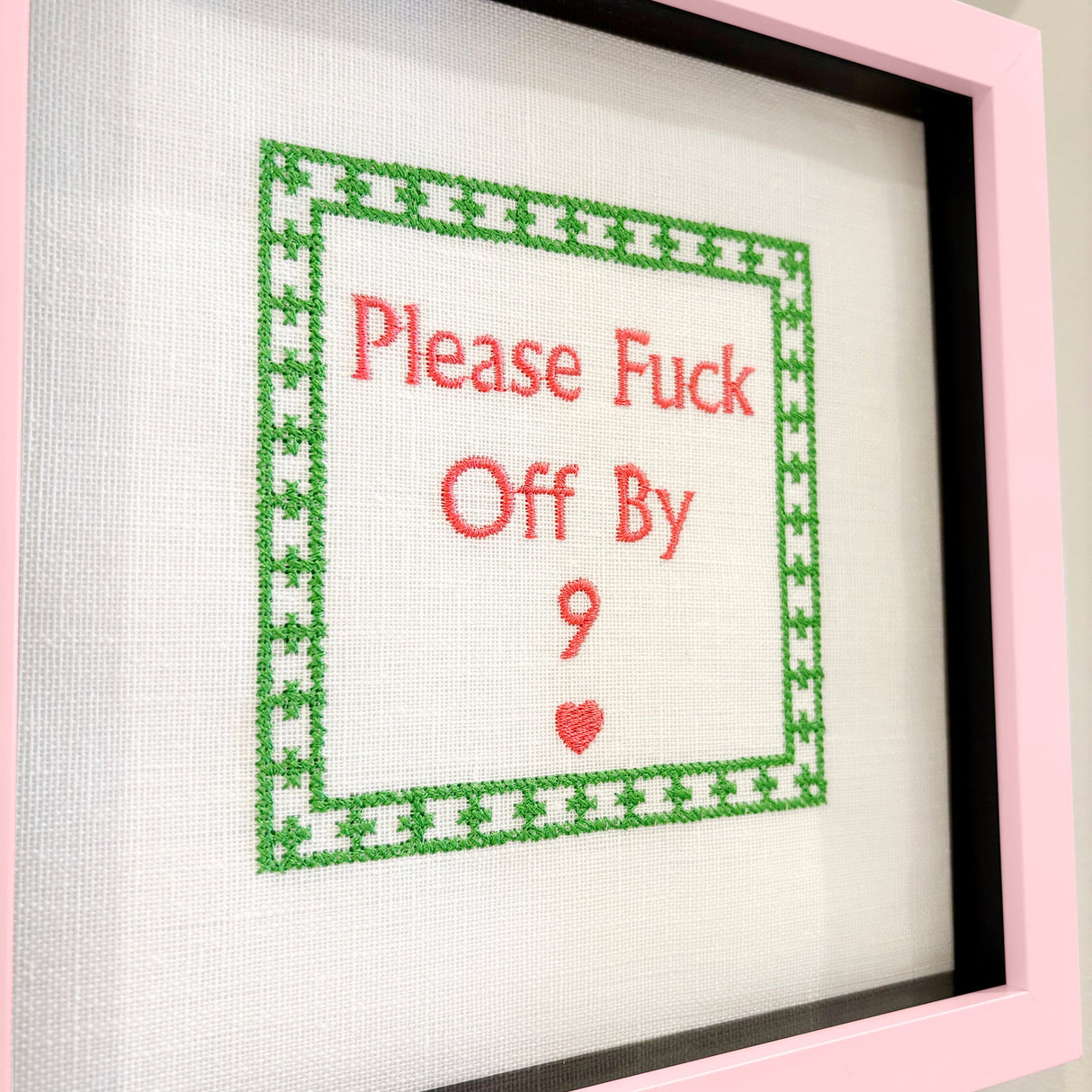 Embroidered Please Fuck Off by Nine Artwork