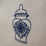 Ginger Jar #4 Embroidered Art Work