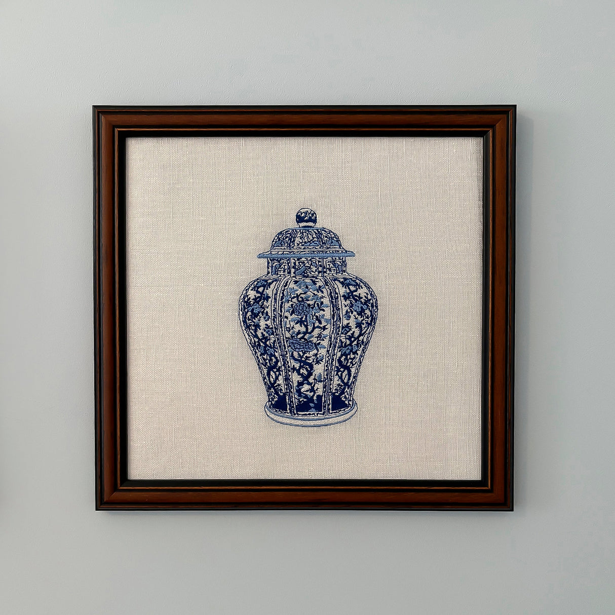 Ginger Jar #1 Embroidered Art Work