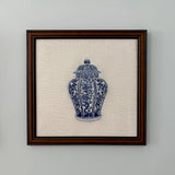 Ginger Jar #1 Embroidered Art Work