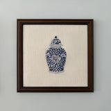 Ginger Jar #2 Embroidered Art Work