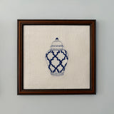Ginger Jar #3 Embroidered Art Work