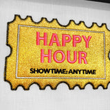 Happy Hour Embroidered Artwork
