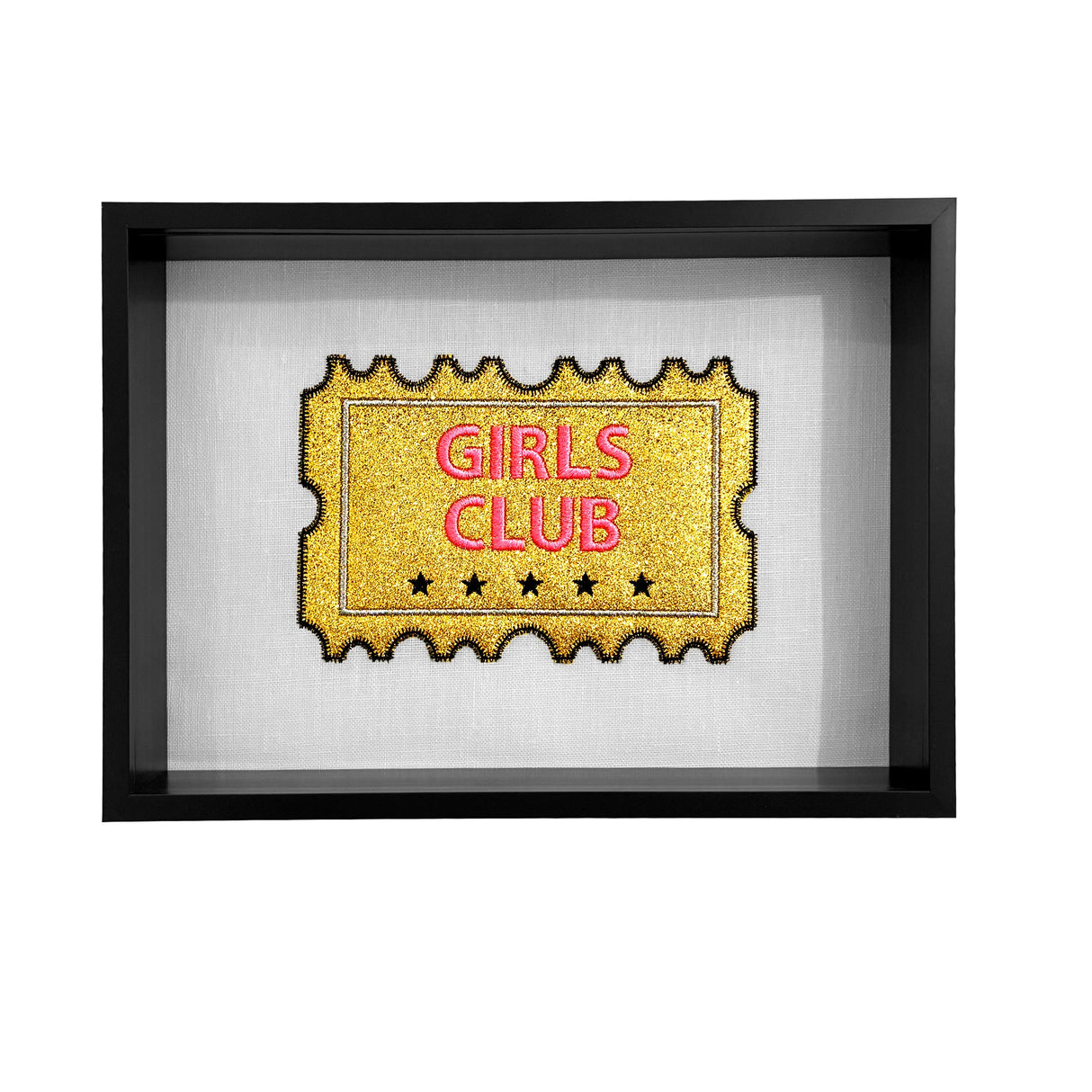 Girls Club Embroidered Artwork