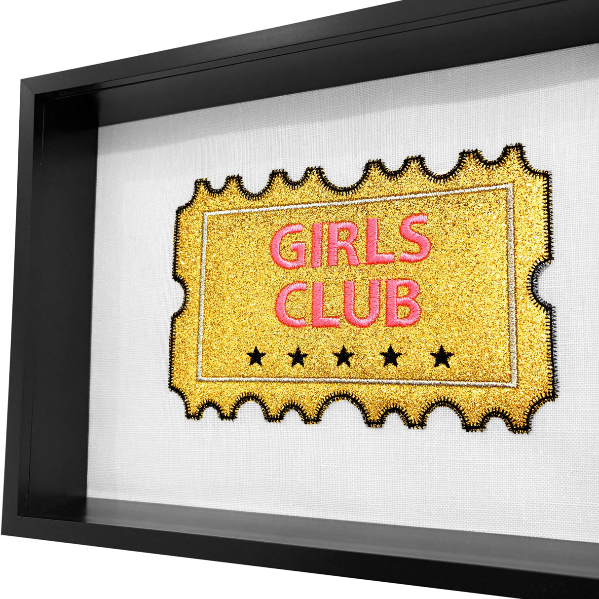 Girls Club Embroidered Artwork