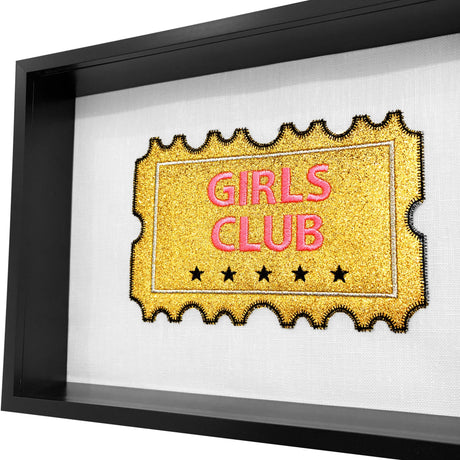 Girls Club Embroidered Artwork