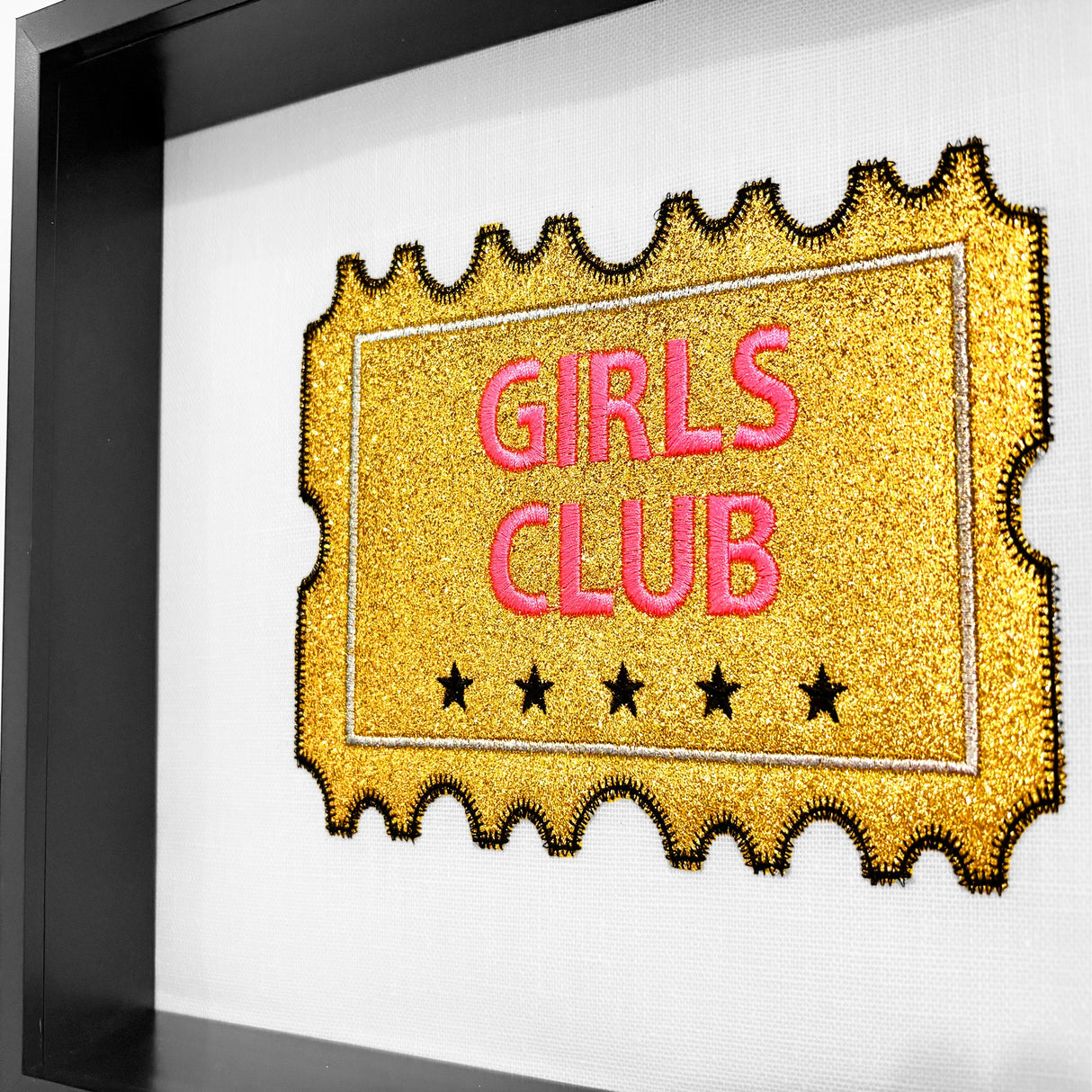 Girls Club Embroidered Artwork