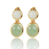 Green Aventurine and Moonstone Earrings.