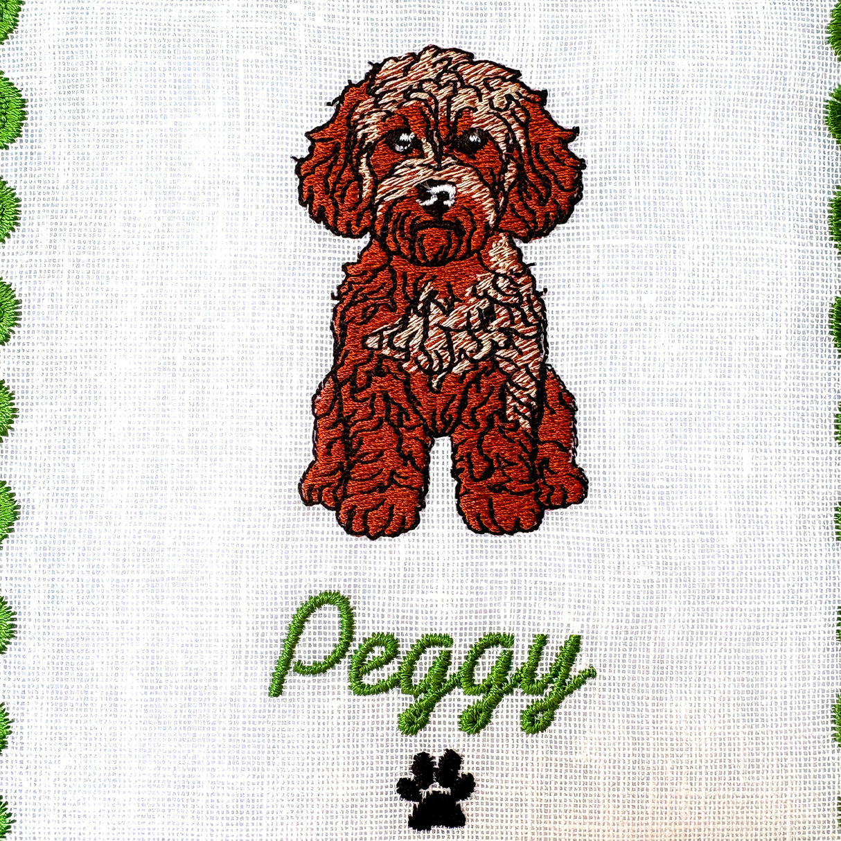 Embroidered Cavapoo Artwork
