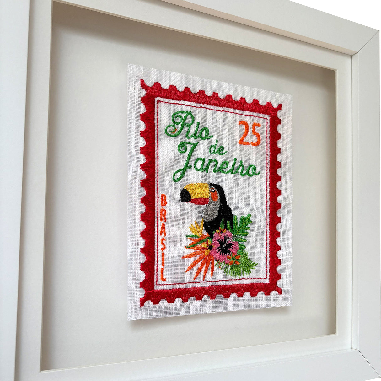 Rio De Janiero Embroidered Artwork Print