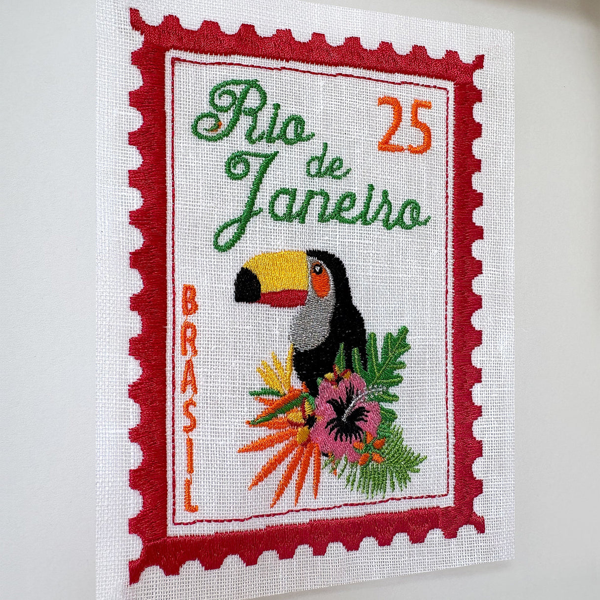 Rio De Janiero Embroidered Artwork Print