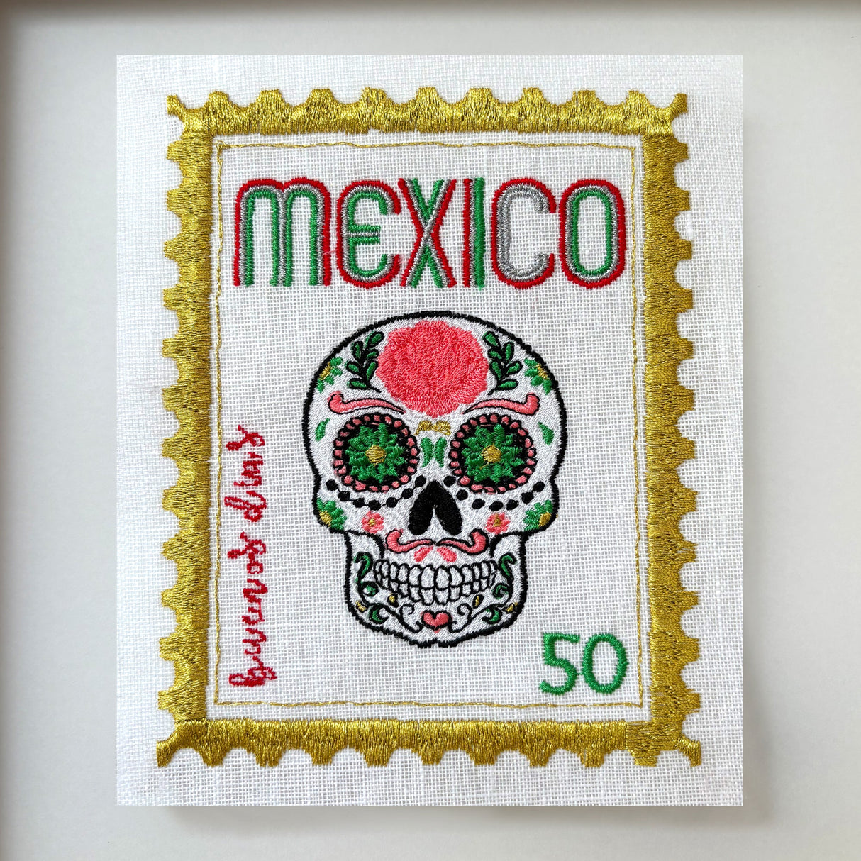 Mexico Embroidered Artwork Print