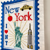 New York Embroidered Artwork Print