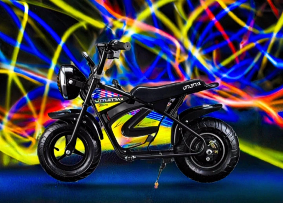 NEW LittleTrax Kids Electric Monkey Bike 350w Dirt bike ride on toy similar to 50cc off road bike