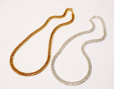 Herringbone Chain Long 22" 56cm Silver