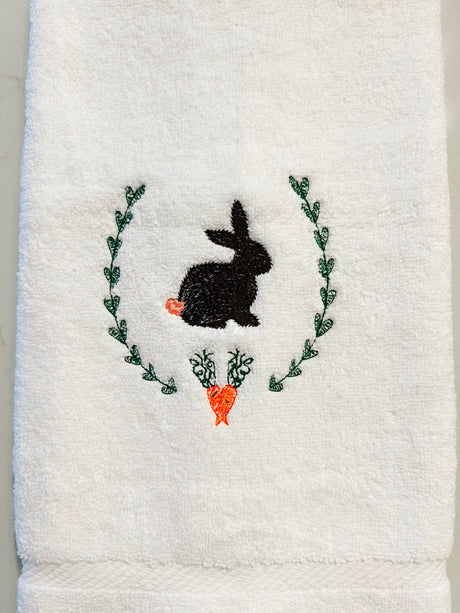 Easter Bunny Embroidered Luxury Hand Towels