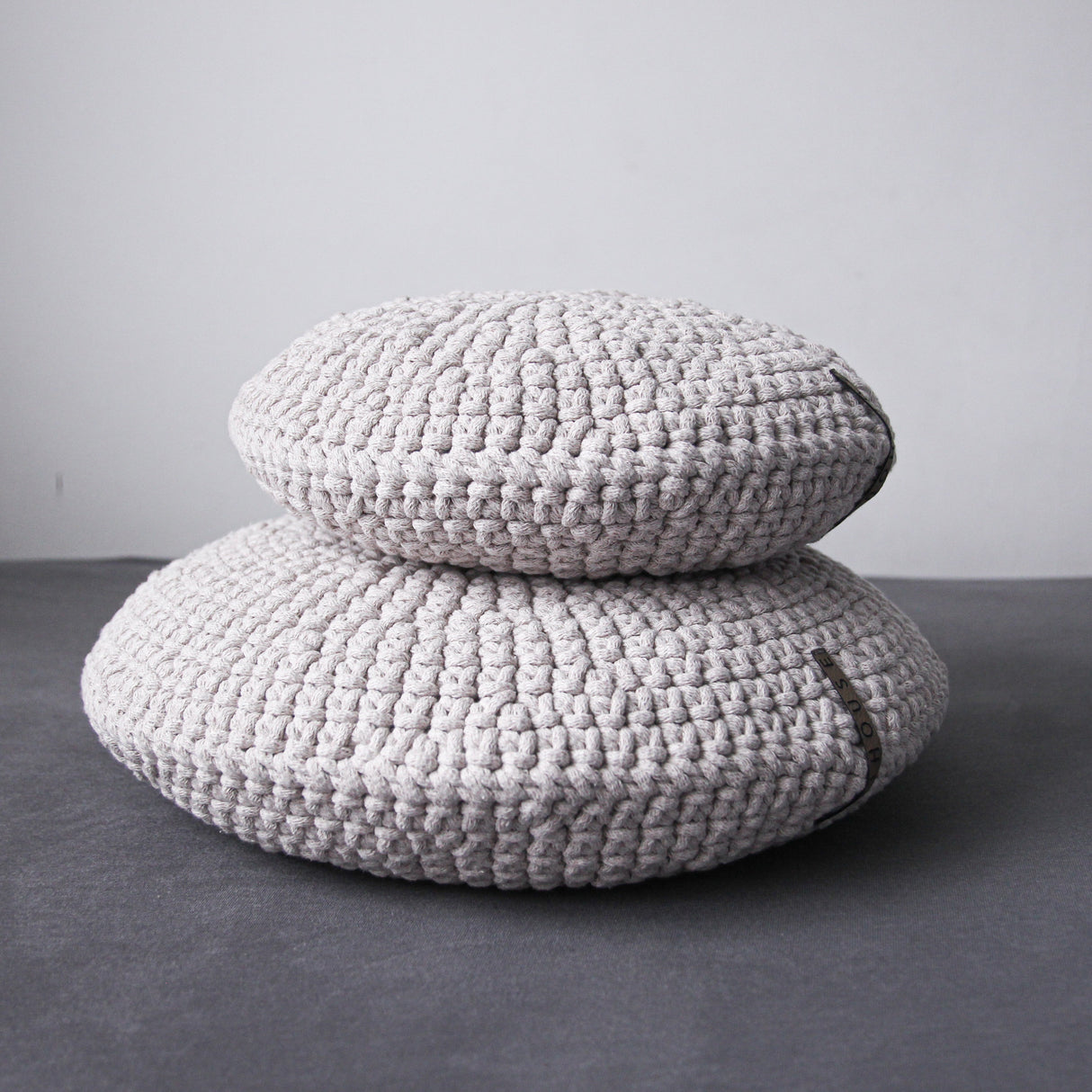 Crochet Round Cushion | OATMEAL