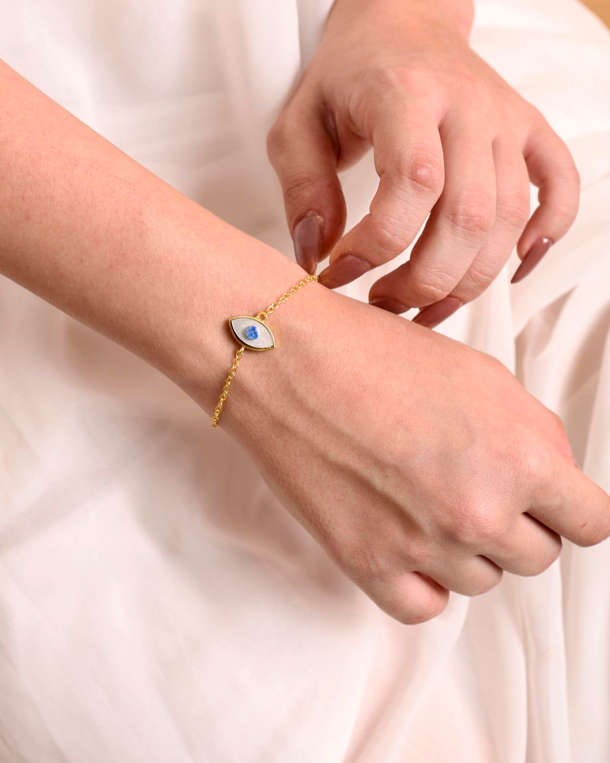 Evil Eye Bracelet Mother of Pearl