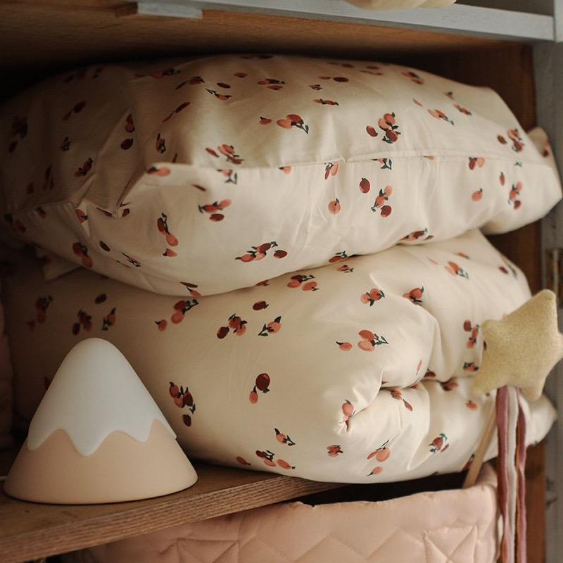 Single Organic Cotton Bedding Set - Peaches