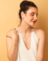 MOON Studs Earrings Mother of Pearl