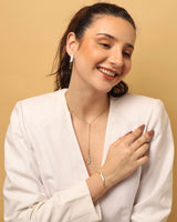 Double Chain Bracelet - Mother of Pearl "Wave Symphony"
