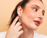 Asymmetric Earrings - Malachite "Wave Symphony"
