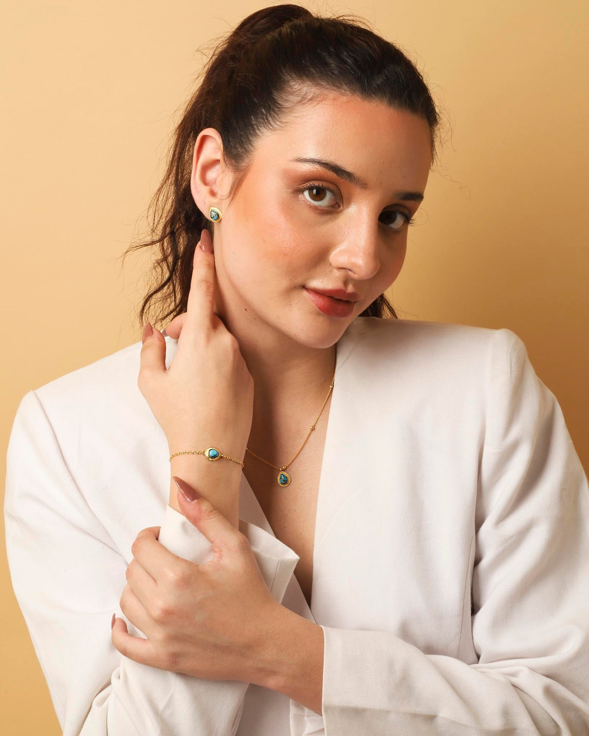 Turquoise Necklace "Stellar Elegance "