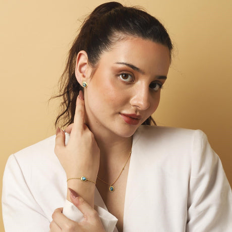 Turquoise Jewellery Set " Stellar Elegance"
