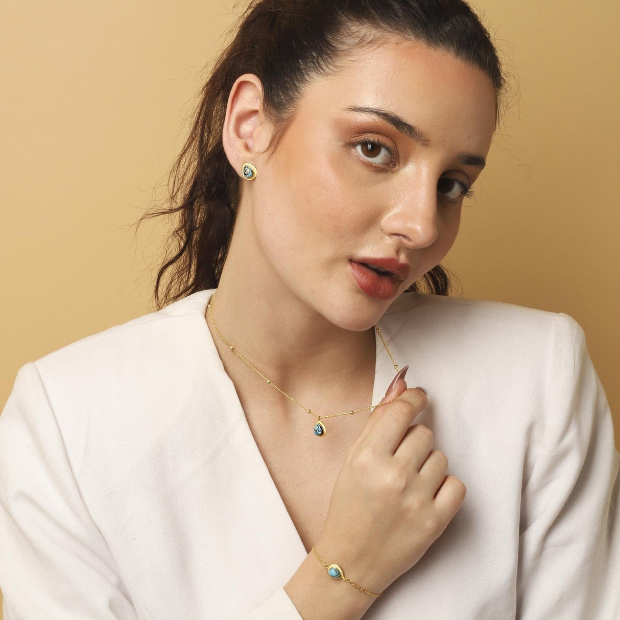Turquoise Jewellery Set " Stellar Elegance"