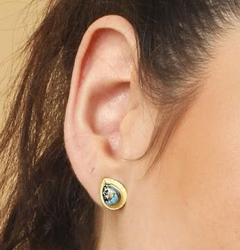 Turquoise Stud Earrings "Stellar Elegance"