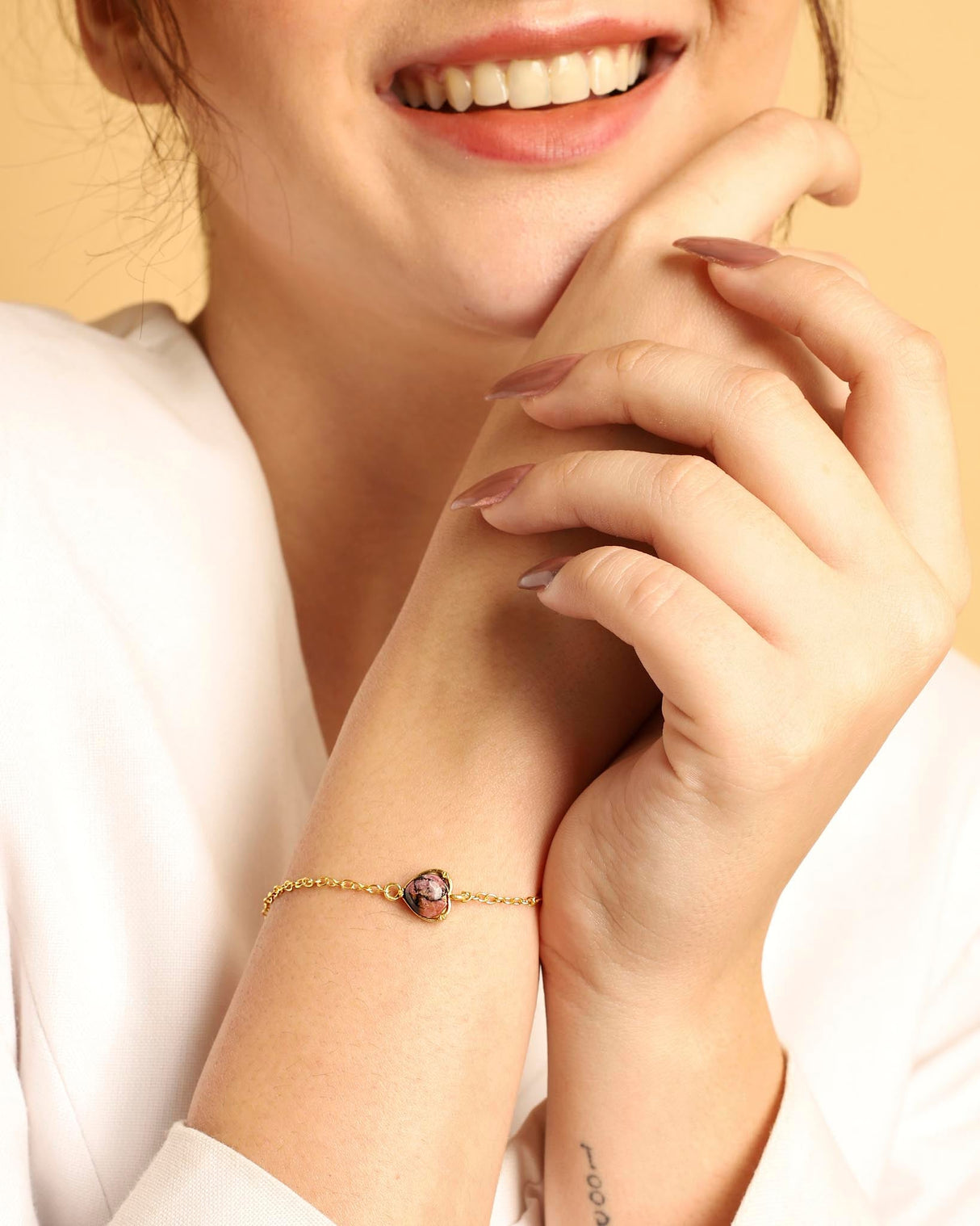 Rhodonite Bracelet "Stellar Elegance"