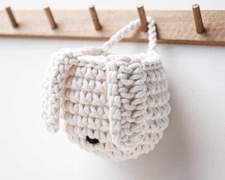 Crochet Bunny Basket | IVORY