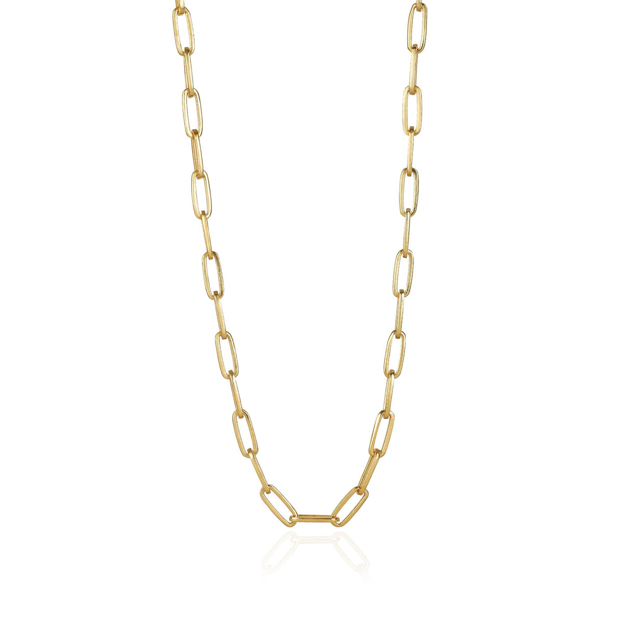 Paperclip Chain Necklace Gold (Large)