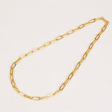 Paperclip Chain Necklace Gold (Large)
