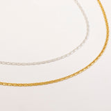 Figaro Chain Necklace Silver 19"