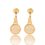 Sparkling White Crystal Hoop Earrings