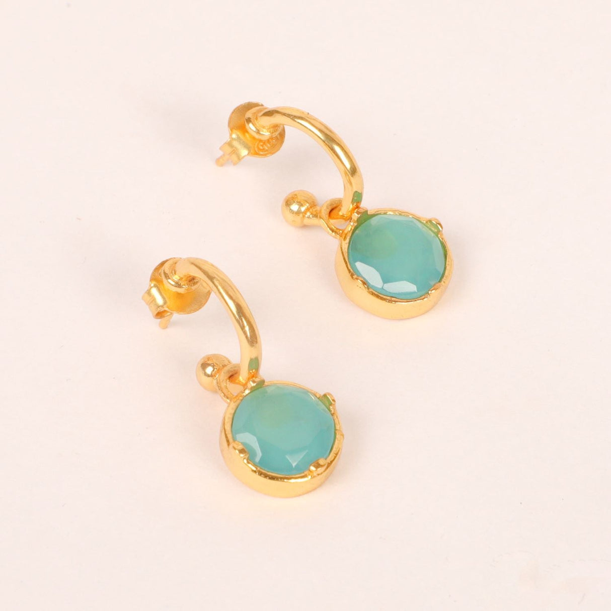 London Blue Crystal Hoop Earrings