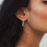 Joni Aventurine Star & Moon Charm Huggies | 925 Sterling Silver