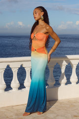 Runaway the Label KLEO MAXI DRESS - PINA COLADA OMBRE